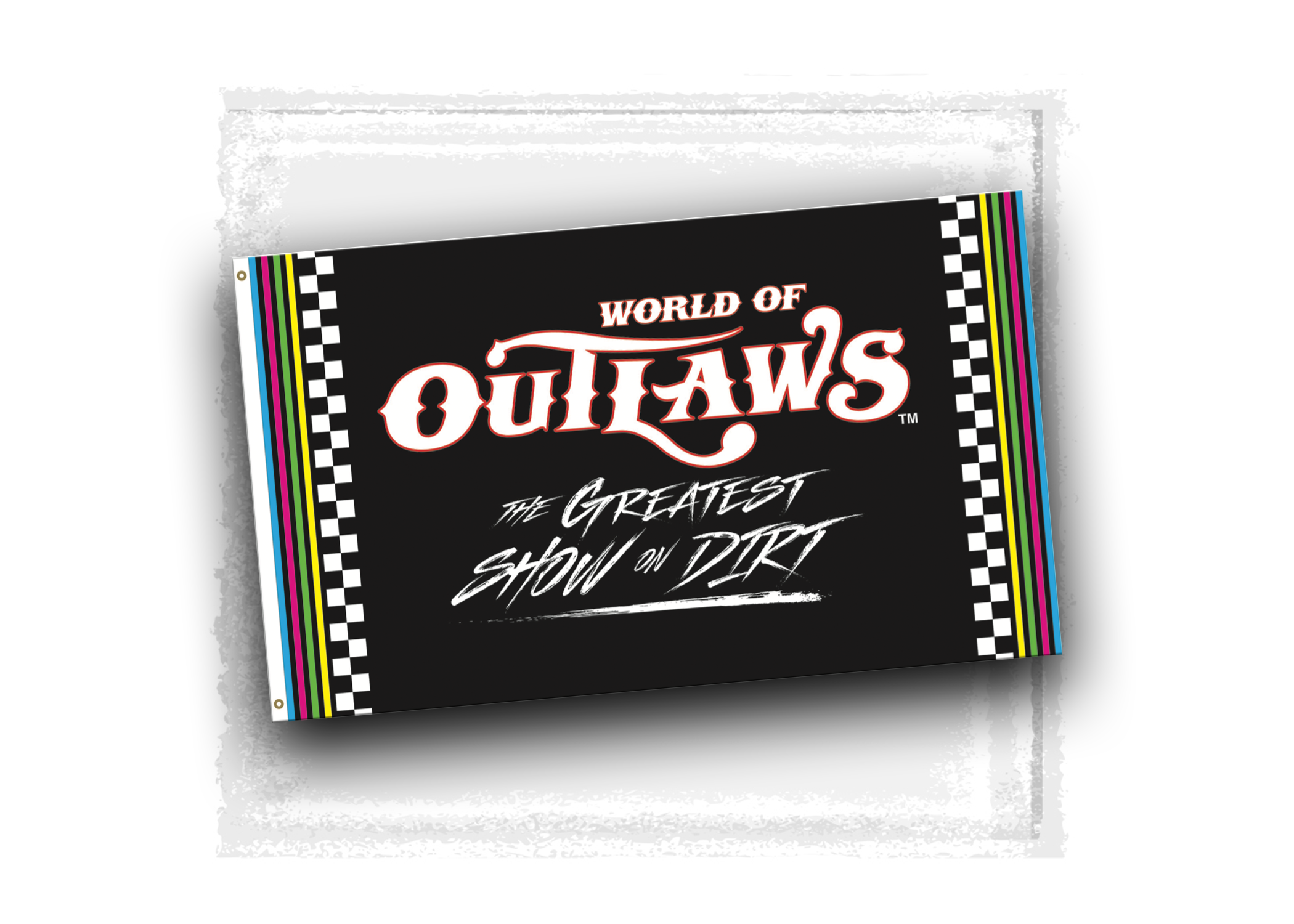 World of Outlaws- Checkered Greatest Show on Dirt Flag