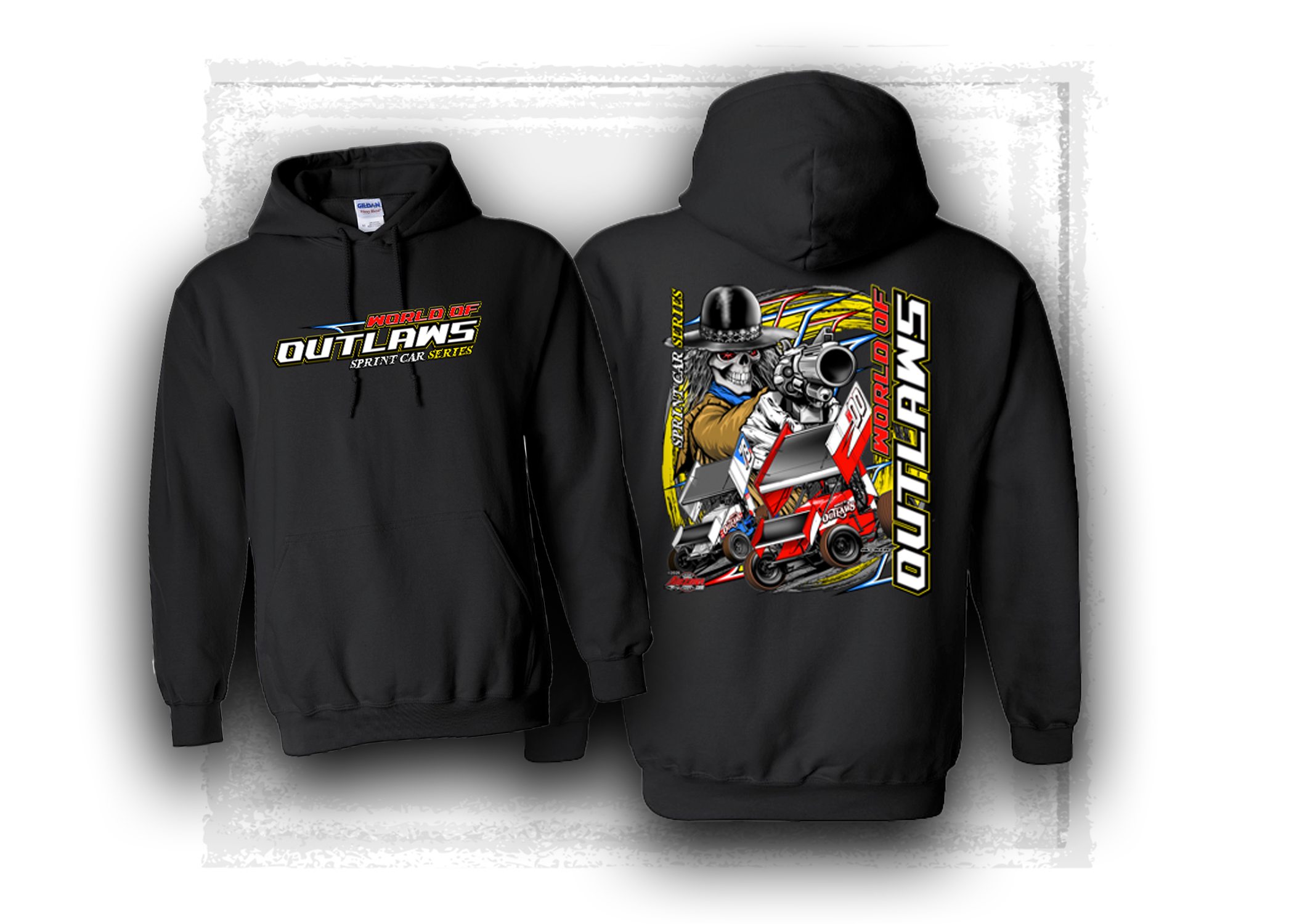 World of Outlaws- Sprint Car Series- Heavy Hitter- Hooded Sweatshirt