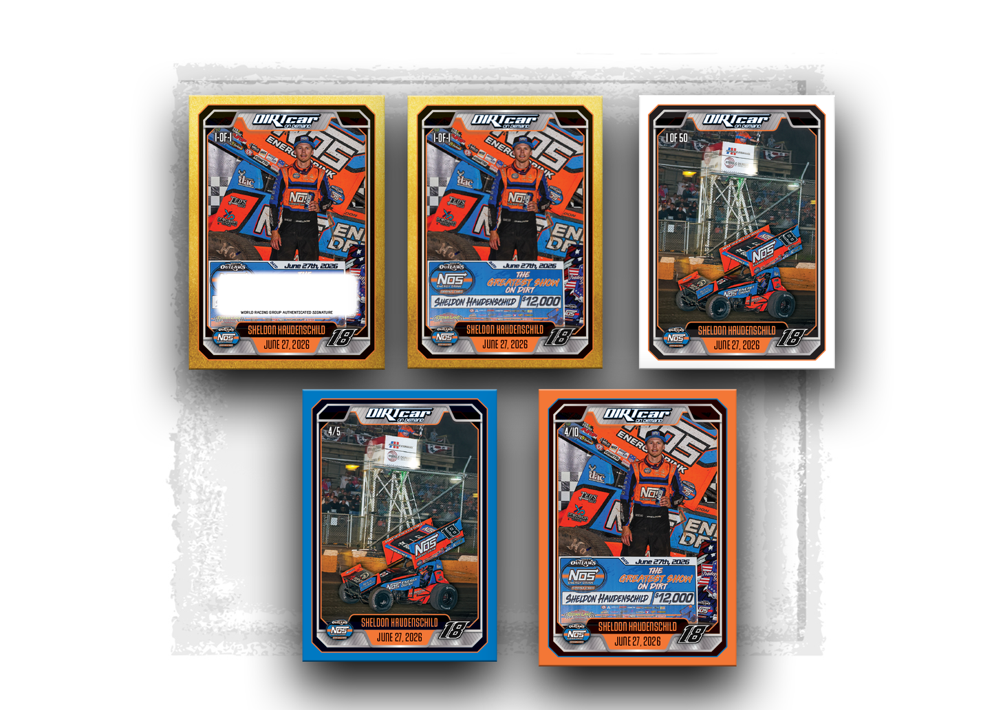 World of Outlaws-Sprint Car Series- Sheldon Haudenschild's 50th Win- Trading Card