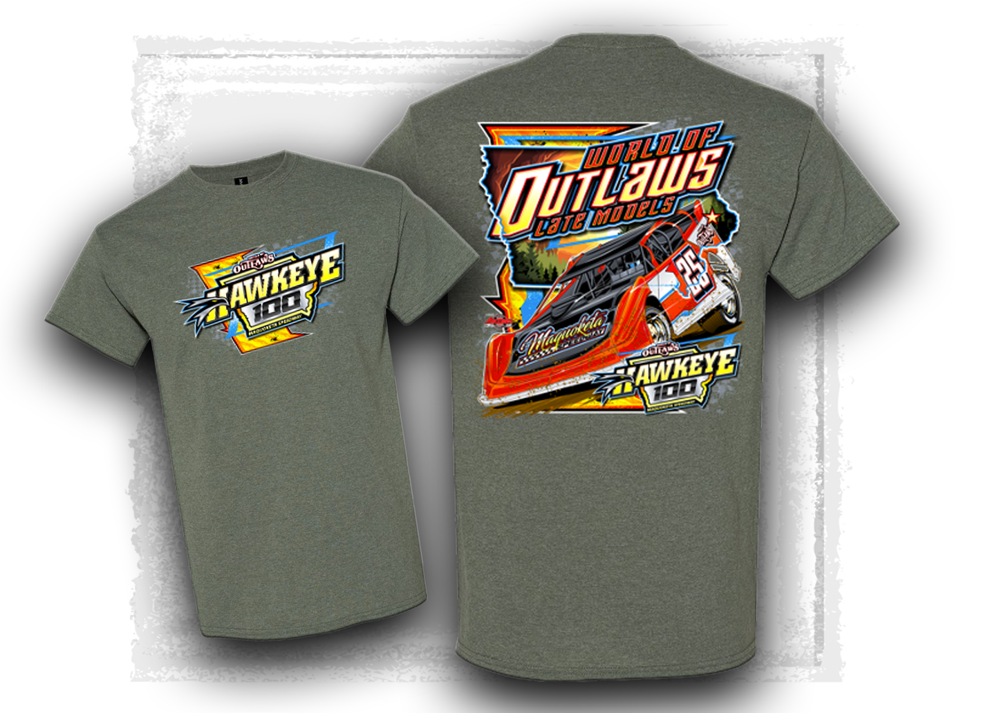 World of Outlaws- Late Model Series- Hawkeye 100 T-Shirt