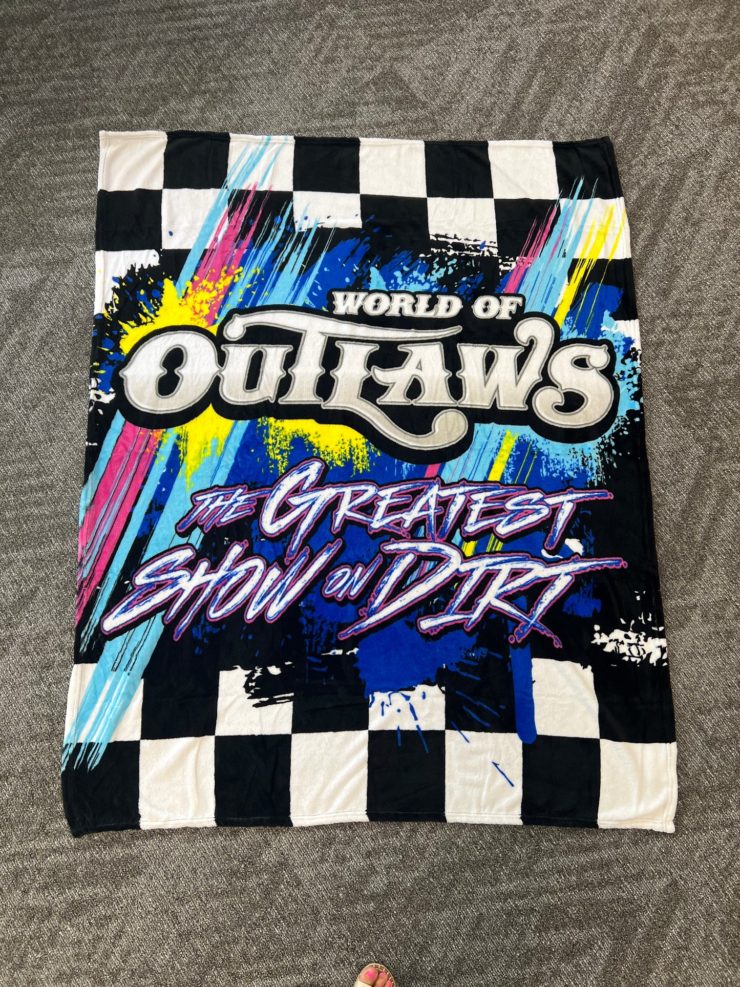 World of Outlaws Plush Blanket