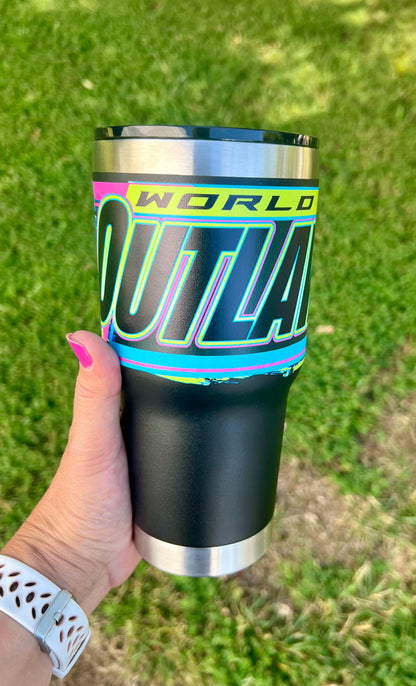 World of Outlaws Late Models - Tumbler - Neon