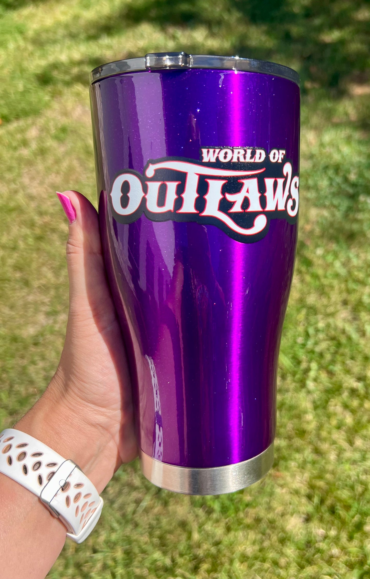 World of Outlaws -30 oz Insulated Tumbler - Shimmer Purple