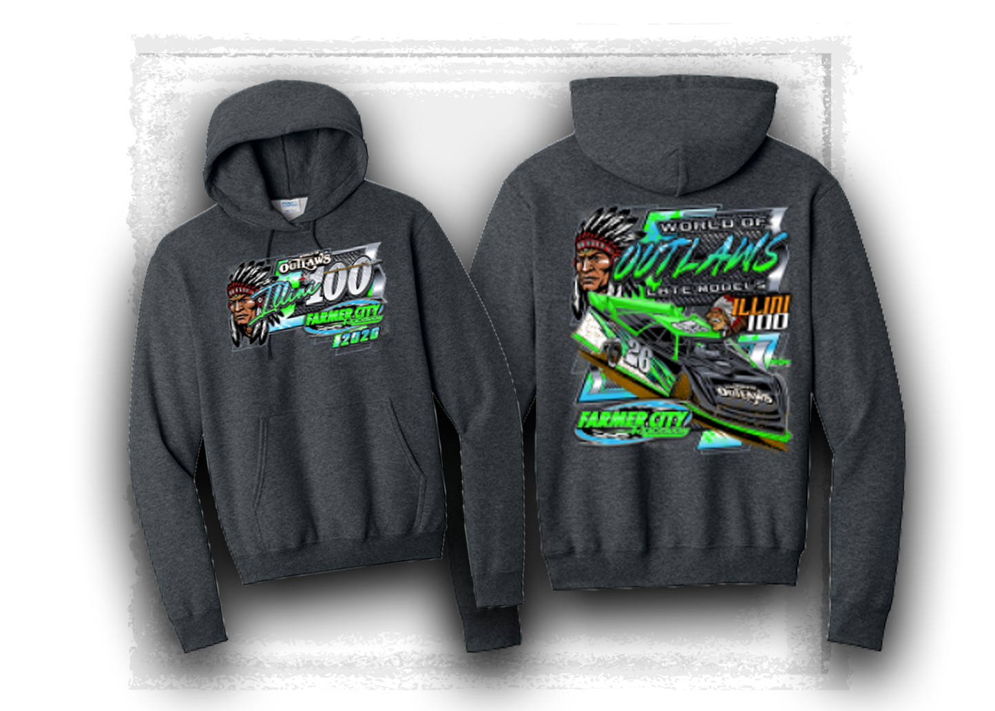 World of Outlaws- Late Model Series- Illini 100- Official Event Hooded Sweatshirt
