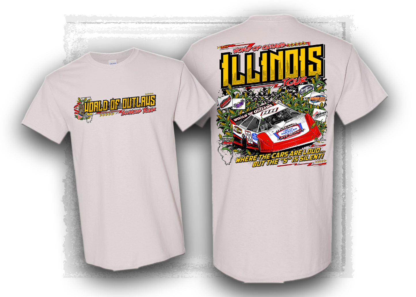 World of Outlaws- Late Model Series- Illinois The "S" is Silent T-Shirt