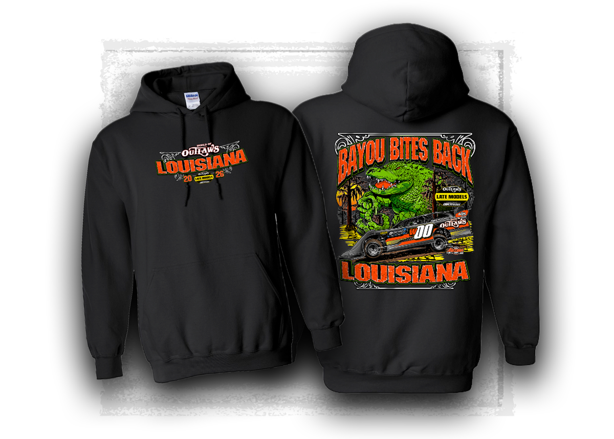 World of Outlaws- Late Model Series- 26 Louisiana Hooded Sweatshirt