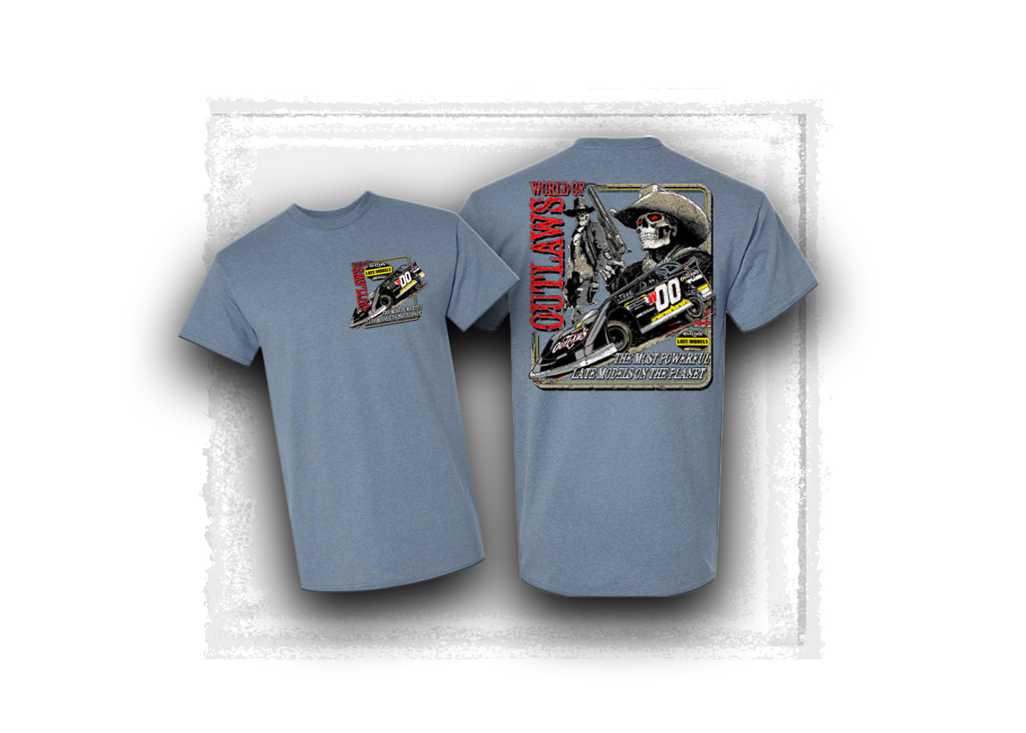 World of Outlaws- Late Model Series- Banger T-Shirt- Heather Indigo