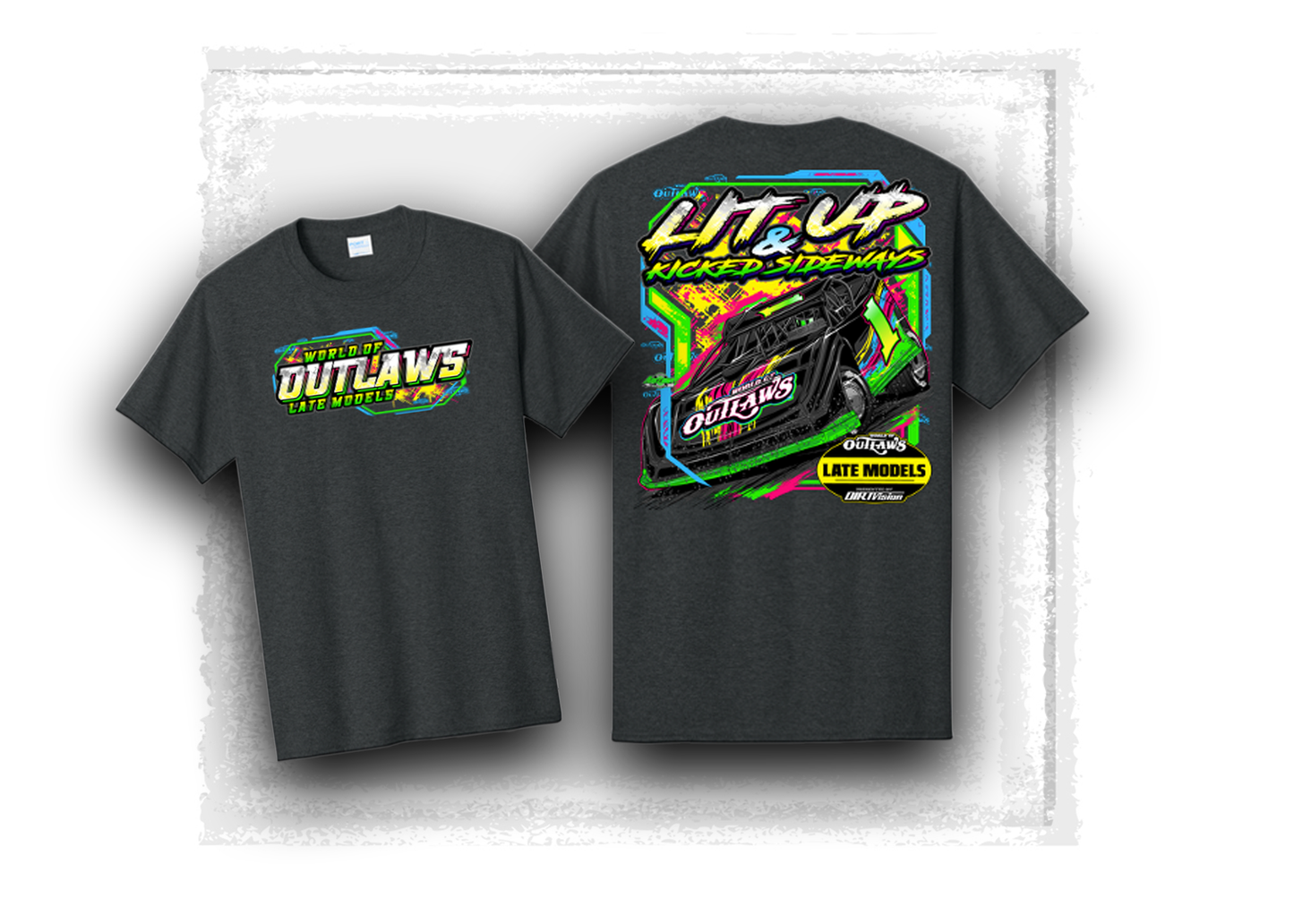 World of Outlaws- Late Model Series- Lit Up and Kicked Sideway T-Shirt