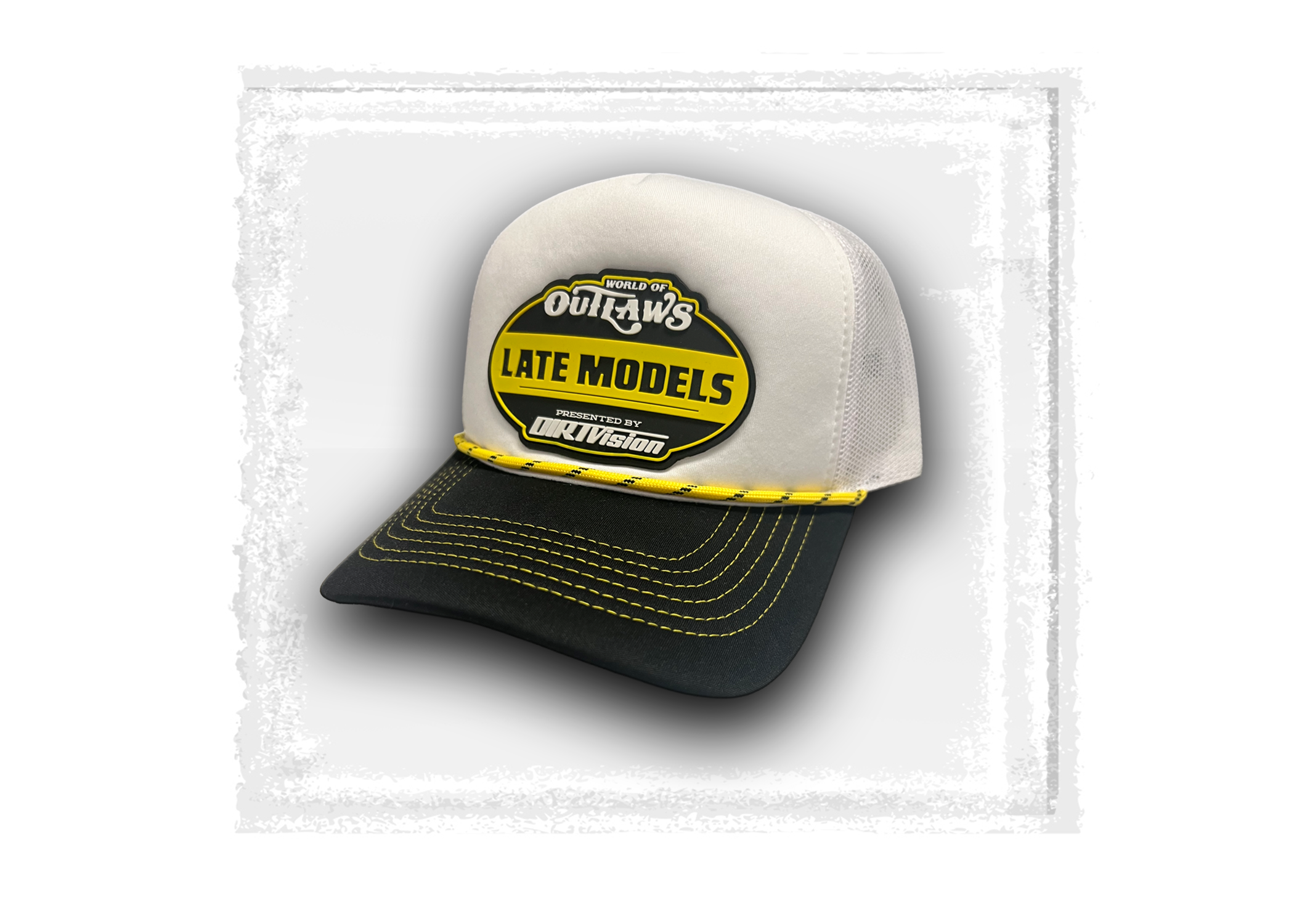 World of Outlaws- Late Model Series- White Poly Logo Trucker Hat