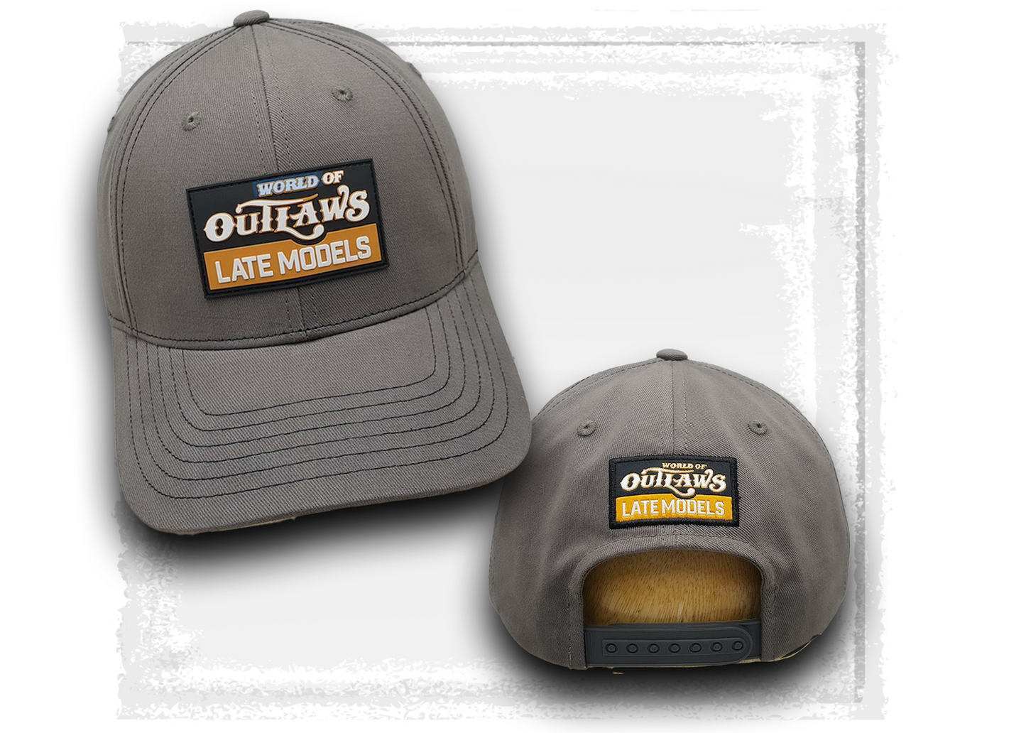 World of Outlaws Late Models - Grey Rubber Patch Hat