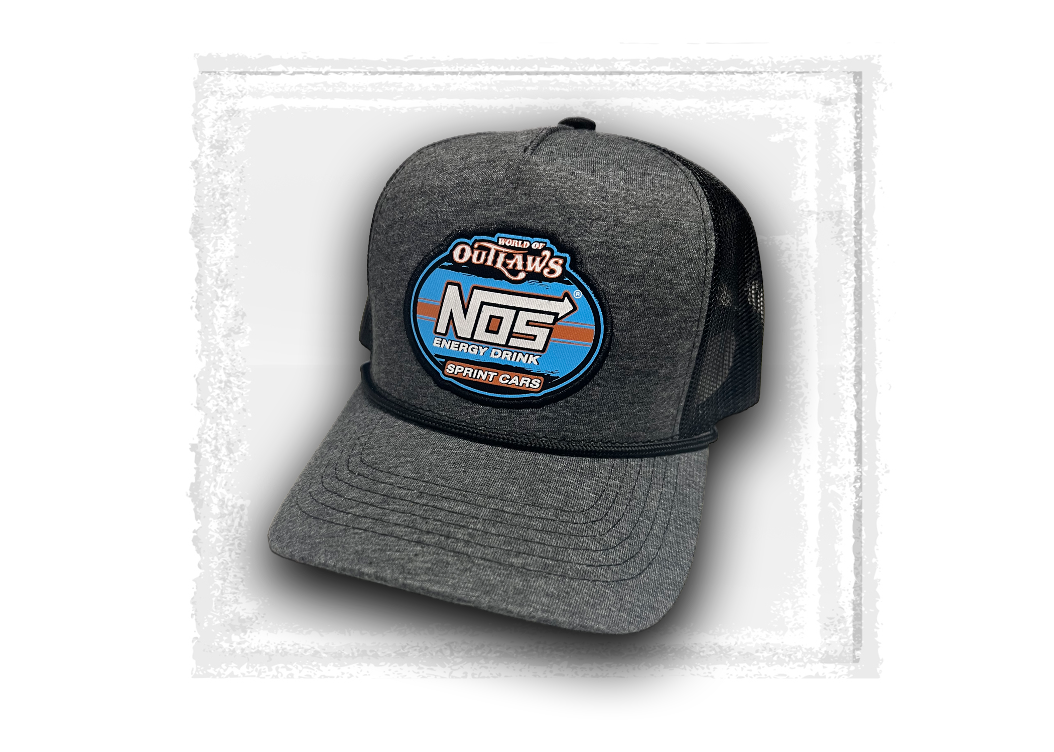World of Outlaws- NOS Energy Drink Sprint Car Series- NOS Energy Drink Grey Trucker Hat