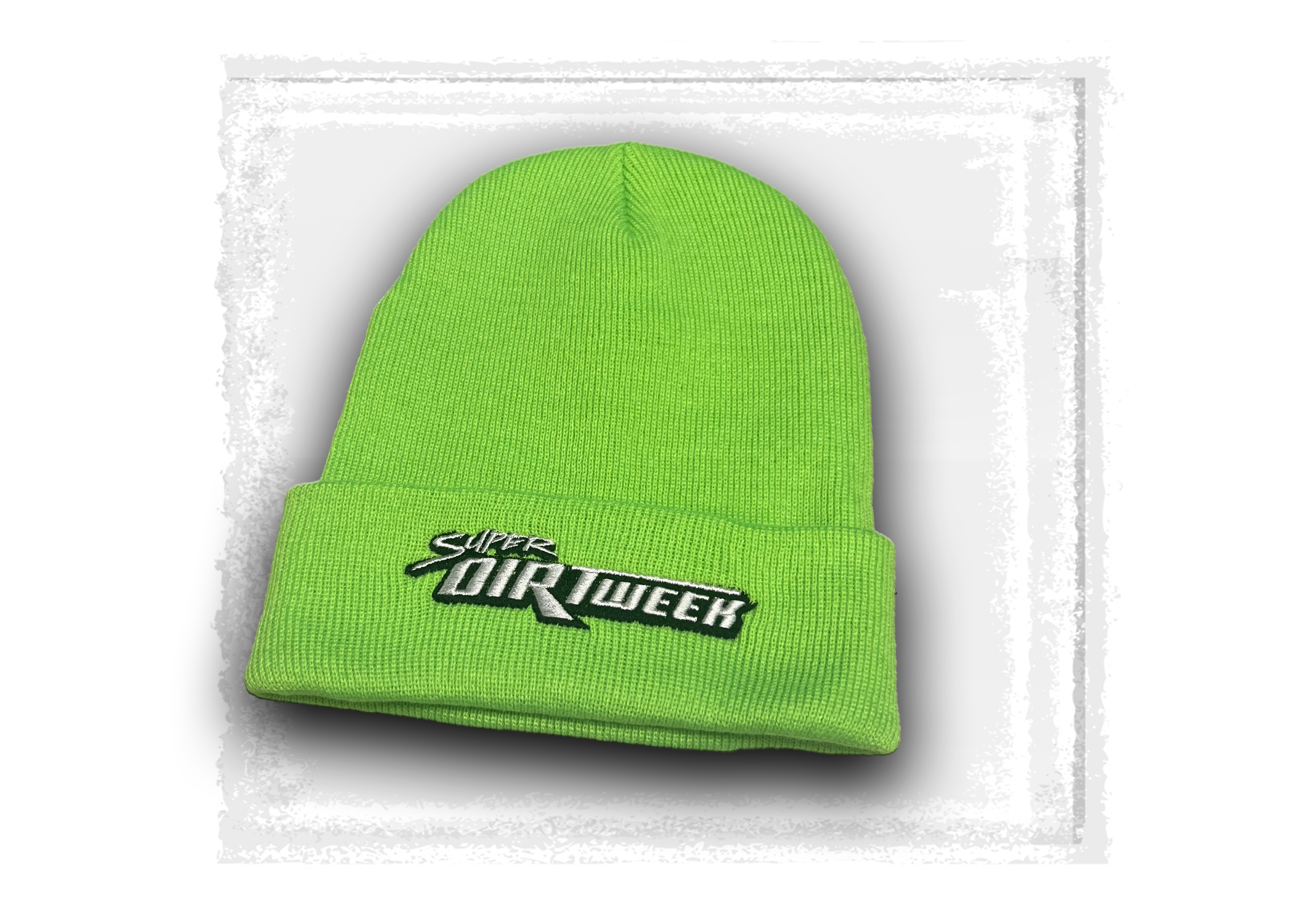 Super DIRTWeek- Neon Green Cuff Beanie