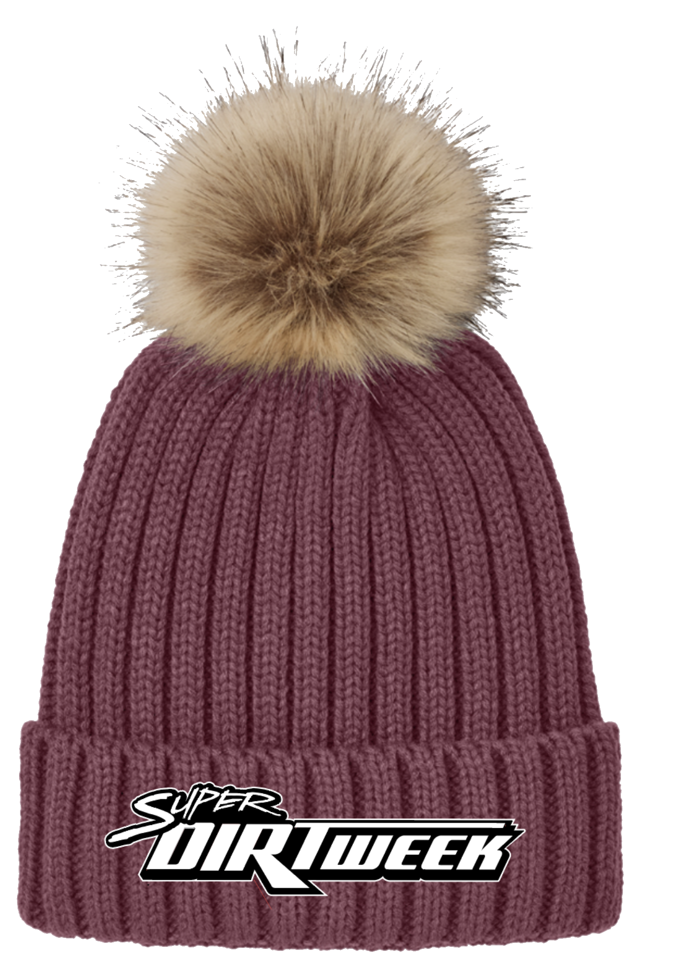 Super DIRTWeek Fur Pom Beanie