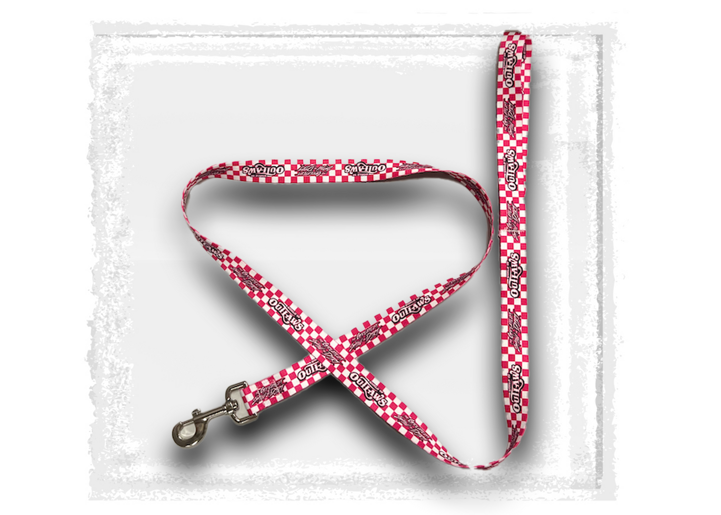 World of Outlaws - Pink Checker Dog Leash