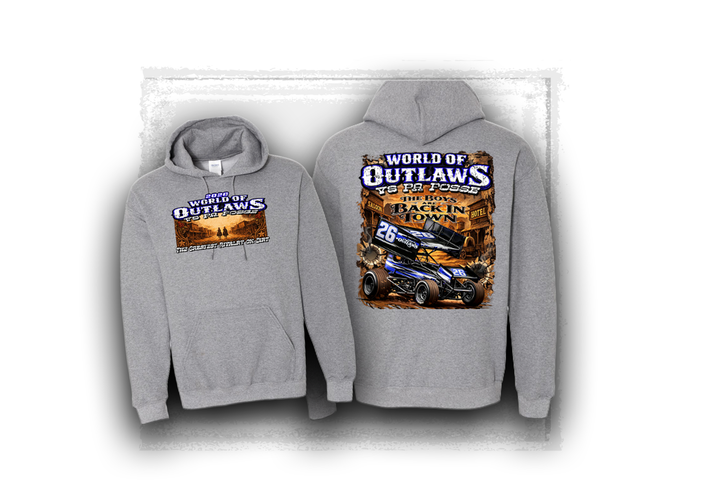 World of Outlaws- Sprint Car Series- PA Posse vs Outlaws- Hooded Sweatshirt