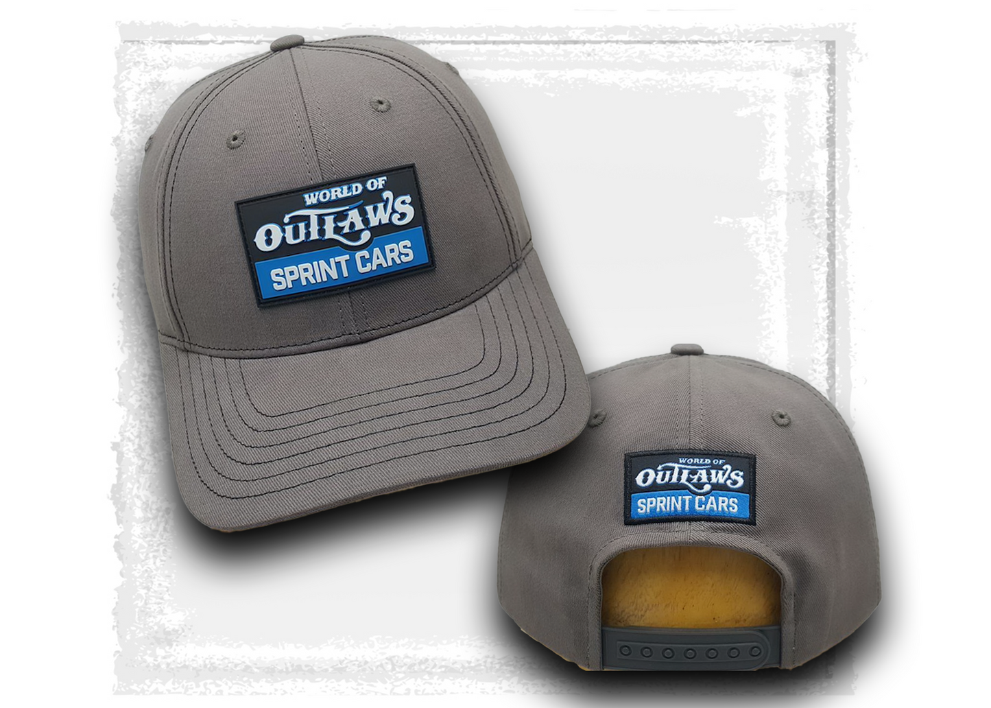 Sprint Cars Solid Grey Rubber Patch Hat