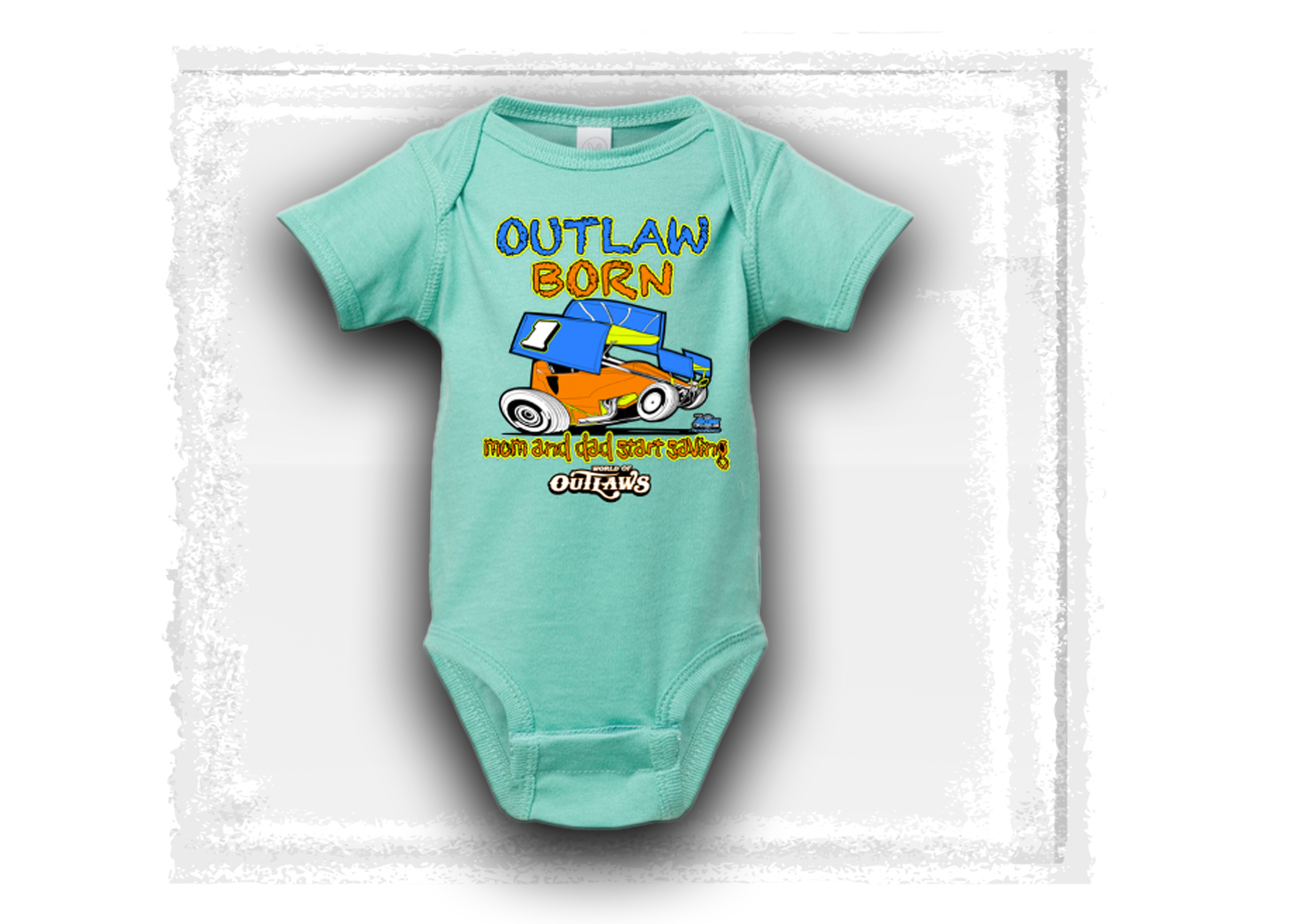 World of Outlaws- Sprint Car Series- Outlaw Born Onesie