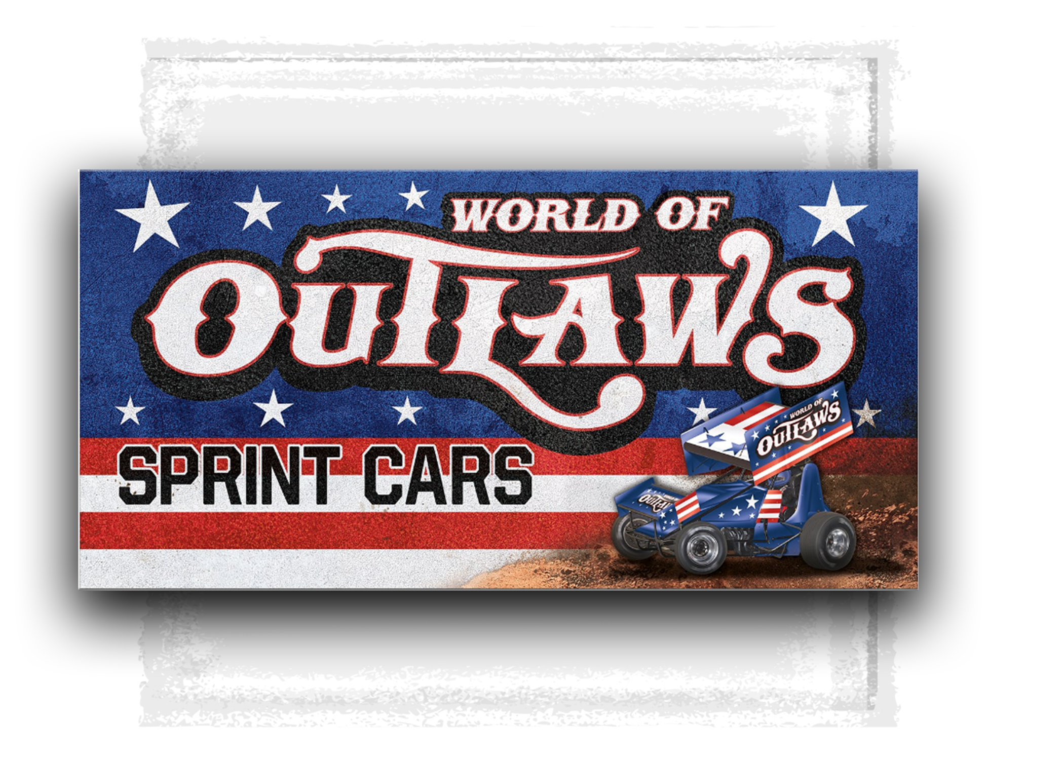 World of Outlaws- Sprint Car Series- Sprint Car USA Beach Towel