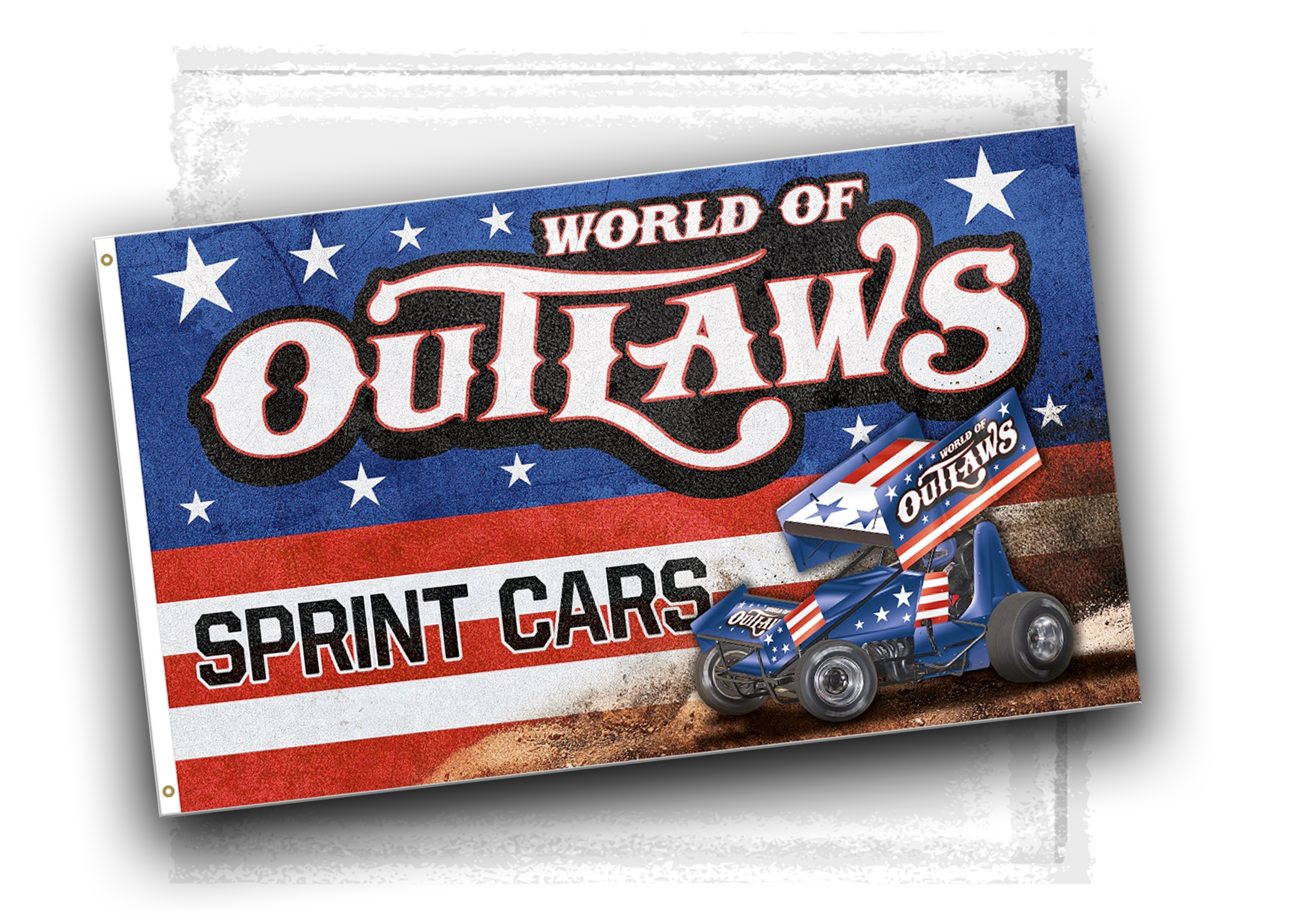 World of Outlaws- Sprint Car Series- Sprint Car USA Flag