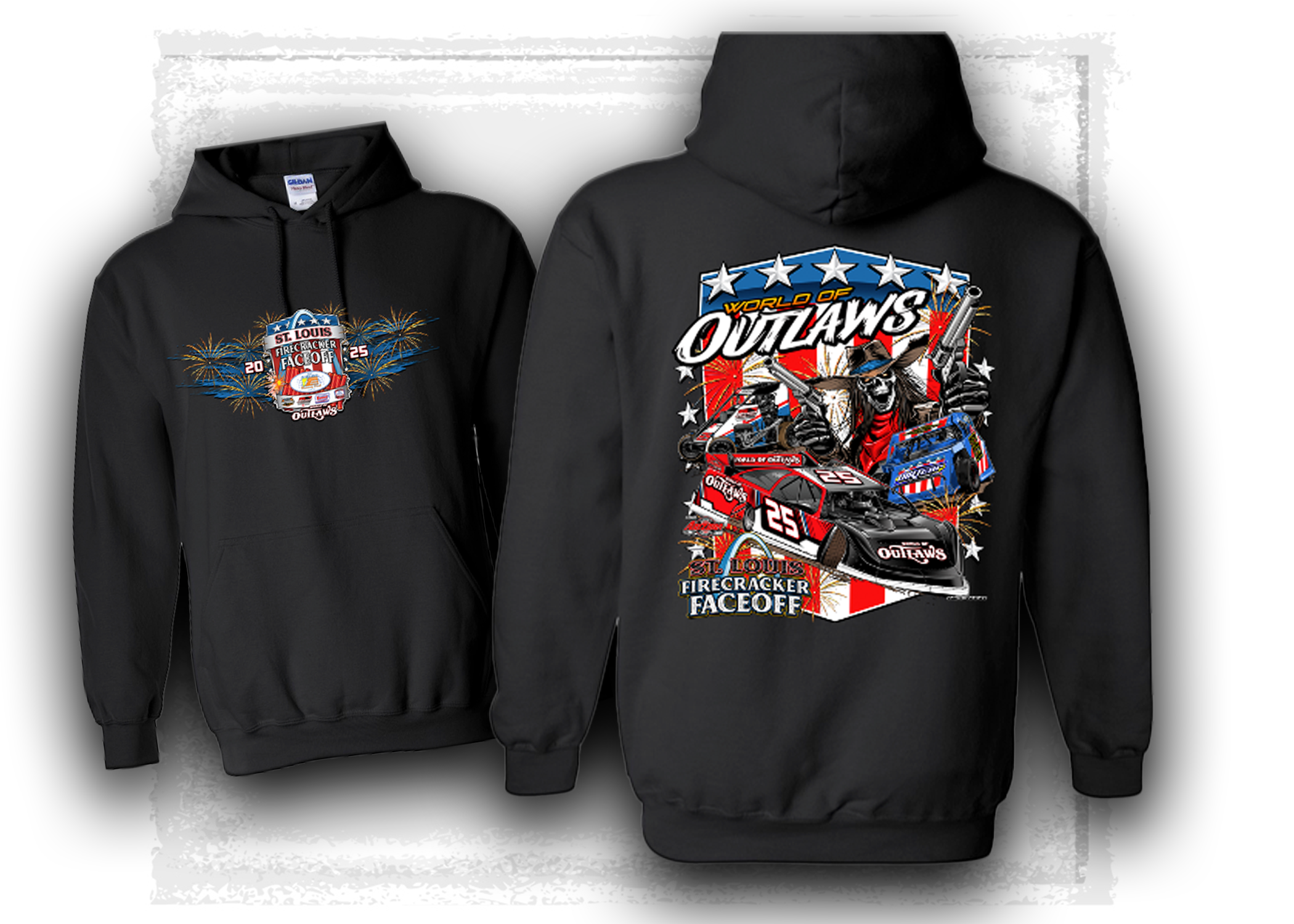 World of Outlaws- Late Model Series- STL Firecracker Faceoff- Hooded Sweatshirt