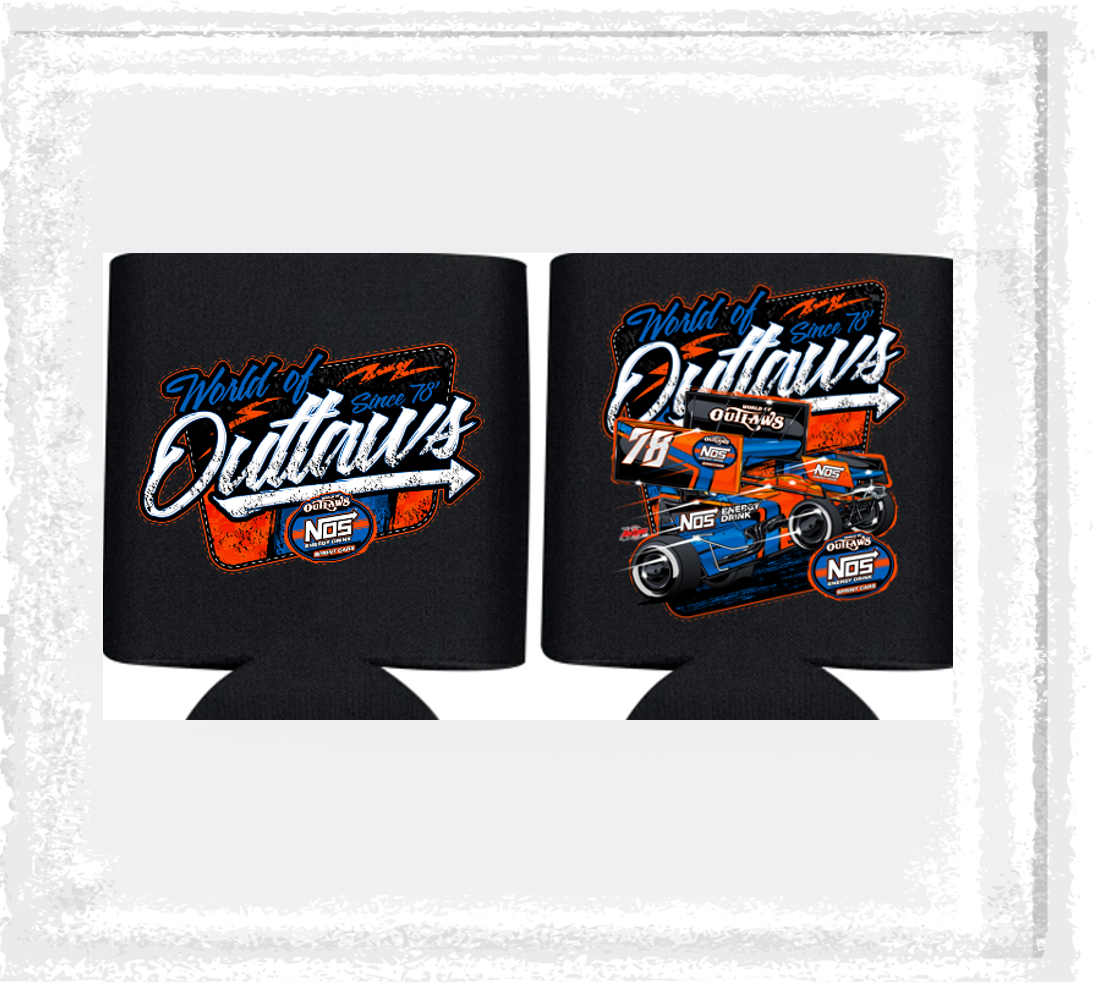 World of Outlaws - NOS Patchwork Koozie