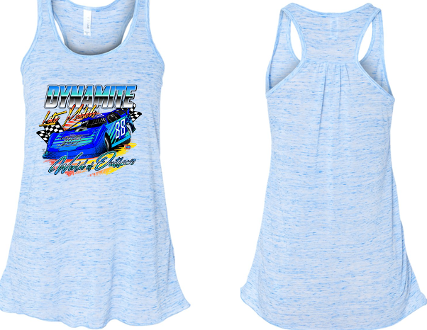 World of Outlaws Late Models - Ladies Dynamite Flowy Racerback Tank