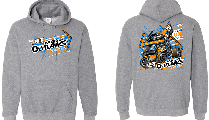 World of Outlaws - NOS Arrow Graphite Hooded Sweatshirt