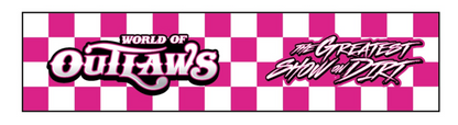 World of Outlaws Pink Checker Dog Leash