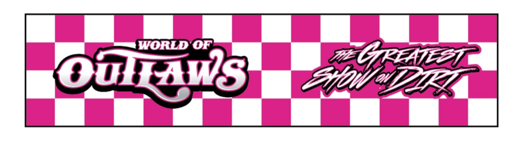 World of Outlaws - Pink Checker Dog Collar