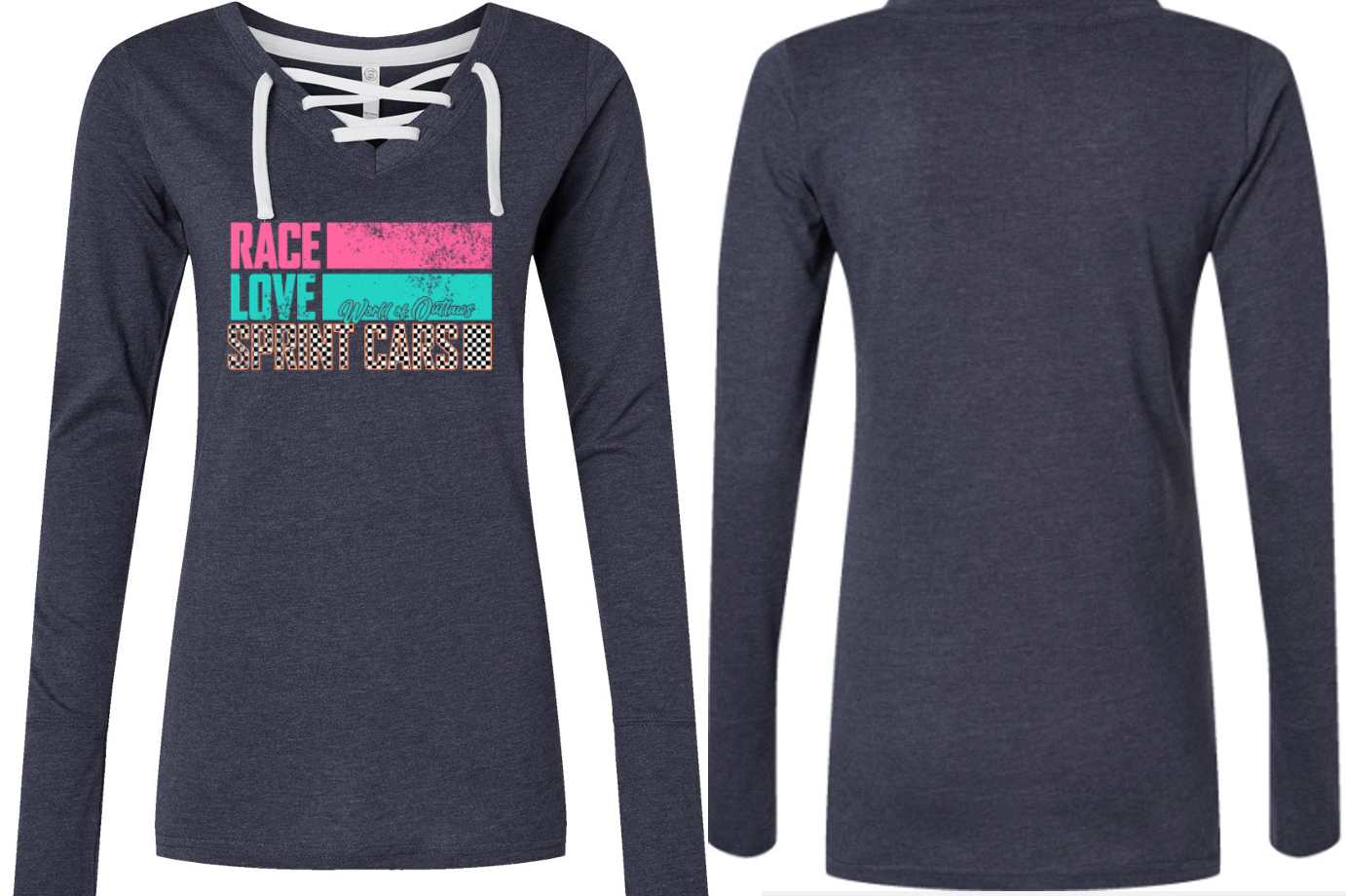 World of Outlaws Sprint Cars - Women's Race Love Long Sleeve T-Shirt