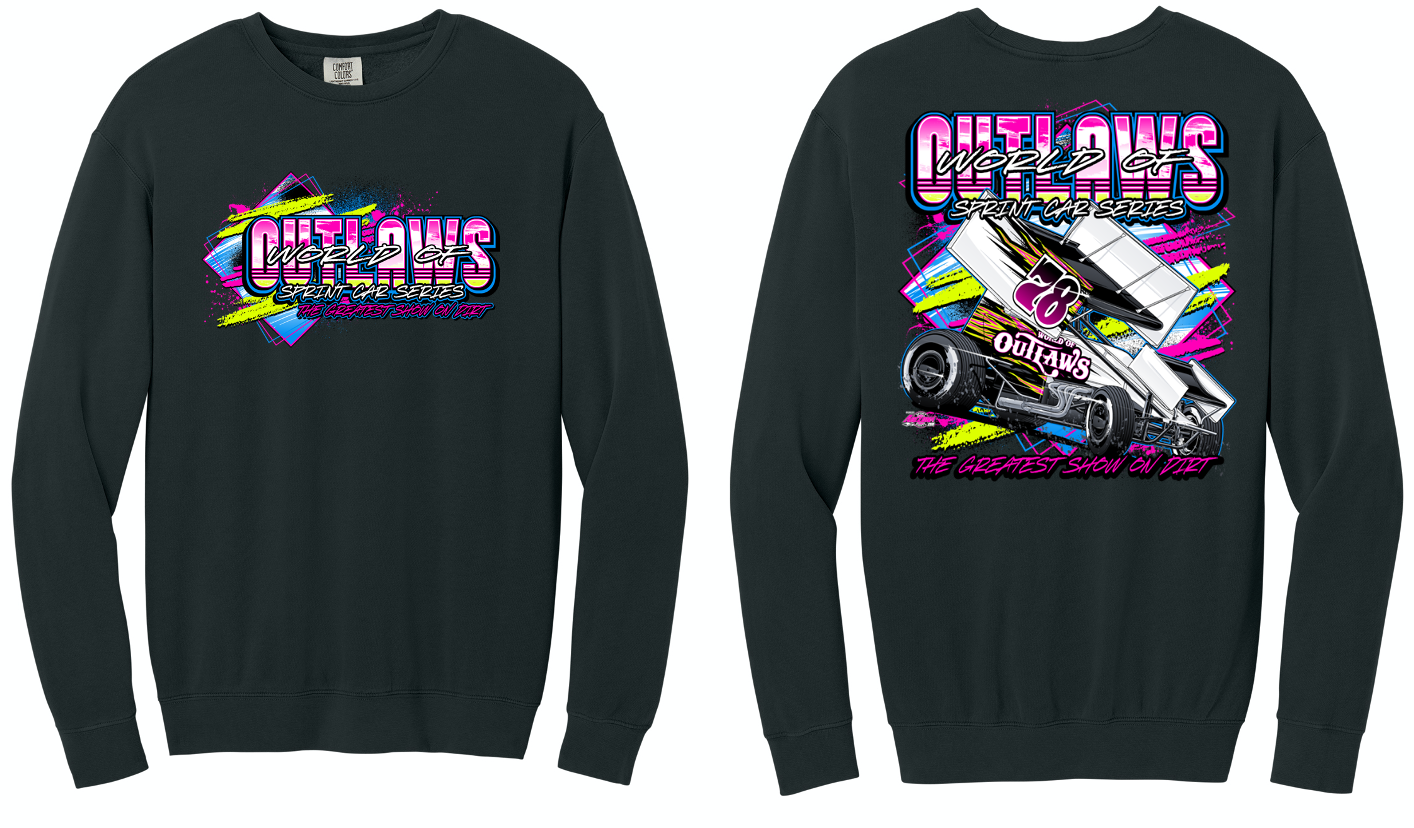 World of Outlaws Sprint Cars - Pop Comfort Sweatshirt - Black