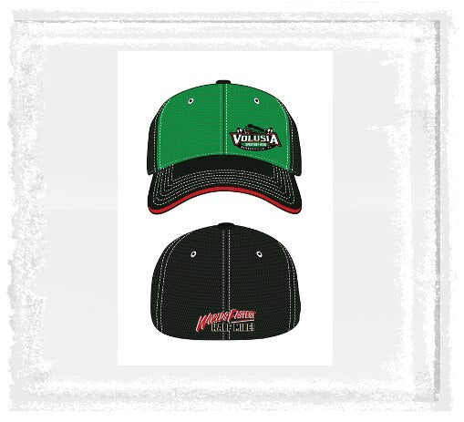 Volusia Green and Black Fitted Hat