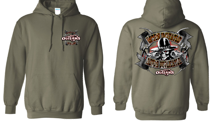 World of Outlaws - Eastwood Often Imitated Hooded Sweatshirt - Heather Military