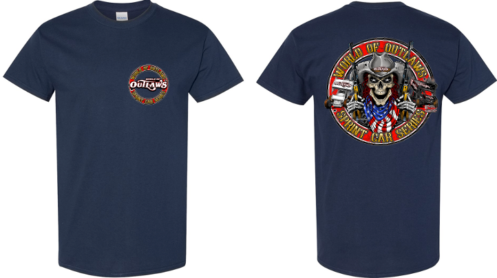 World of Outlaws Sprint Cars - USA Outlaw T-Shirt -  Navy