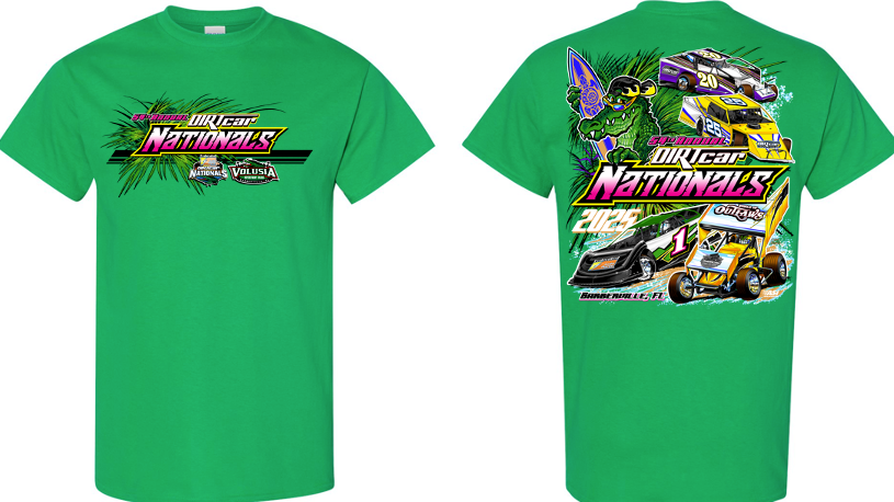 2025 DIRTcar Nationals - Gator Surf T - Irish Green