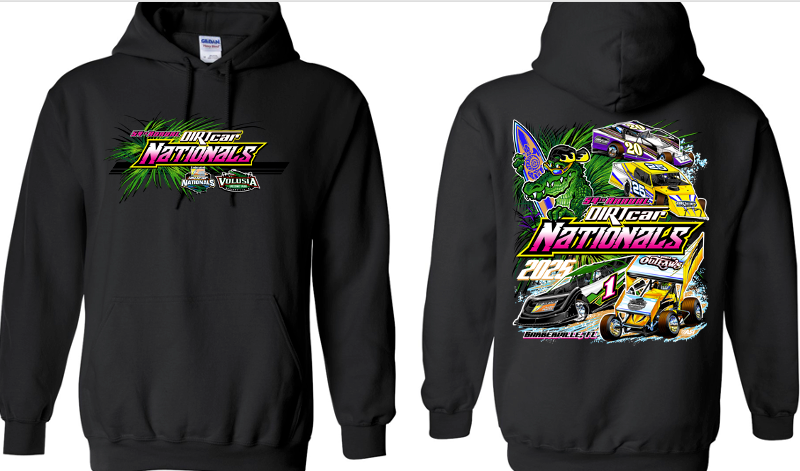 DIRTcar Nationals - 2025 Gator Surf Hooded Sweatshirt - Black