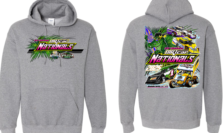 2025 DIRTcar Nationals - Gator Surf Hoody - Graphite