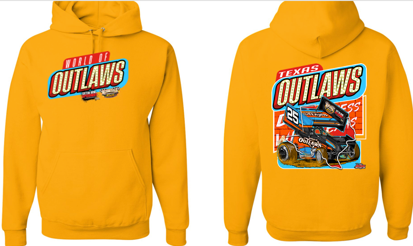 World of Outlaws- Sprint Cars- Texas Outlaws Hooded Sweatshirt