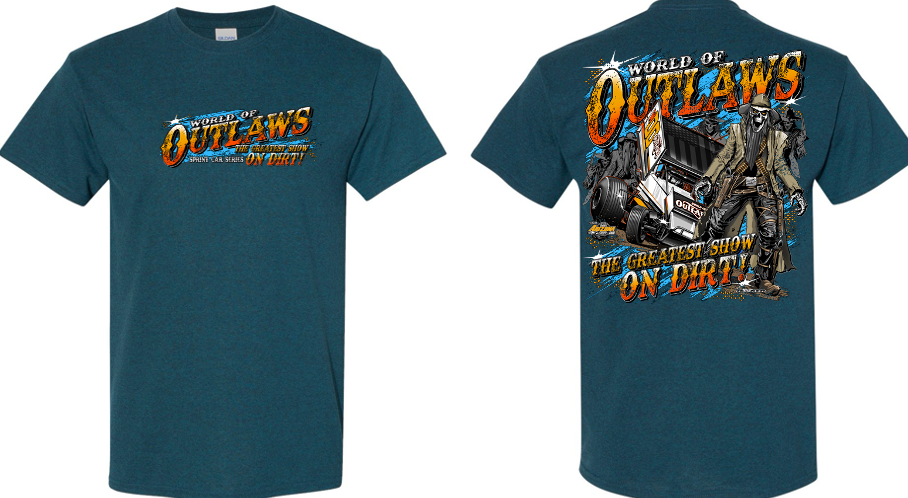 World of Outlaws- Sprint Cars Skullish T-Shirt