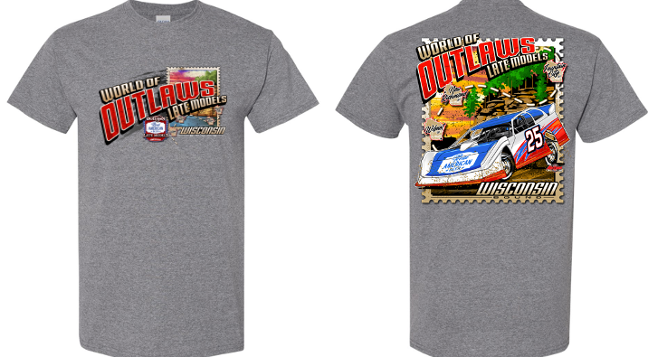 World of Outlaws- Real American Beer Late Model Series- Wisconsin T-Shirt