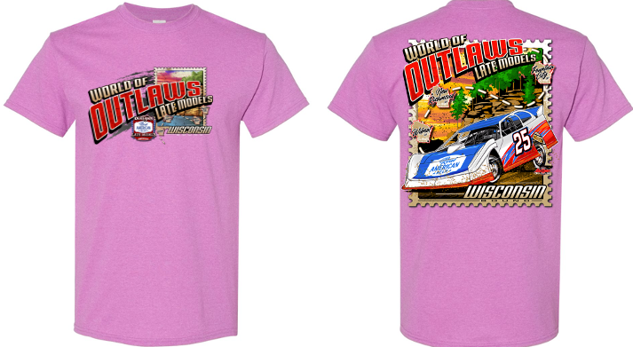 World of Outlaws- Real American Beer Late Model Series- Wisconsin T-Shirt