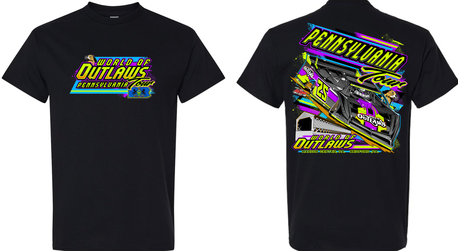 World of Outlaws Late Model Series- 2025 Pennsylvania Tour T-Shirt