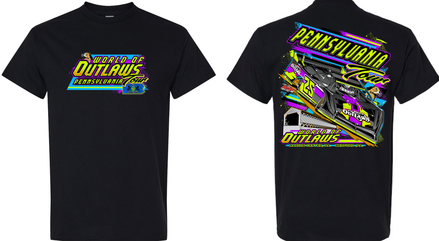 World of Outlaws Late Model Series- 2025 Pennsylvania Tour T-Shirt