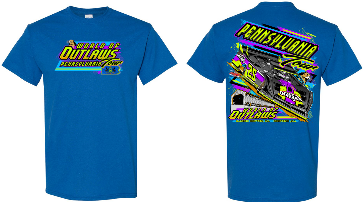 World of Outlaws Late Model Series- 2025 Pennsylvania Tour T-Shirt