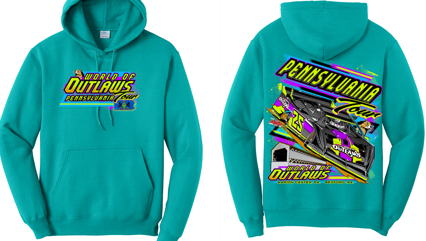 World of Outlaws Late Model Series- 2025 Pennsylvania Tour Hooded Sweatshirt