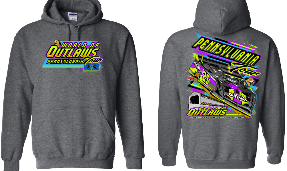 World of Outlaws Late Model Series- 2025 Pennsylvania Tour Hooded Sweatshirt