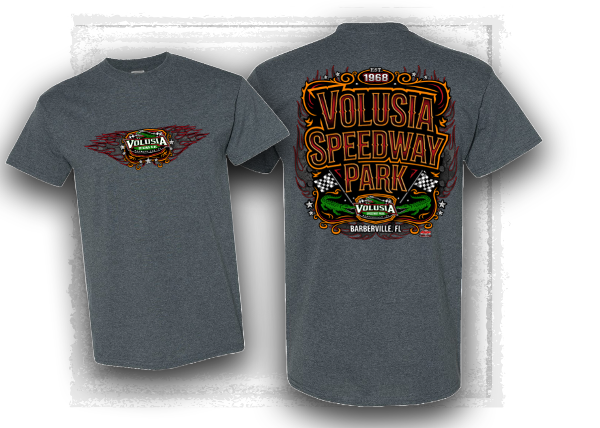 Volusia Speedway Park- Traditional T-Shirt- Dark Heather