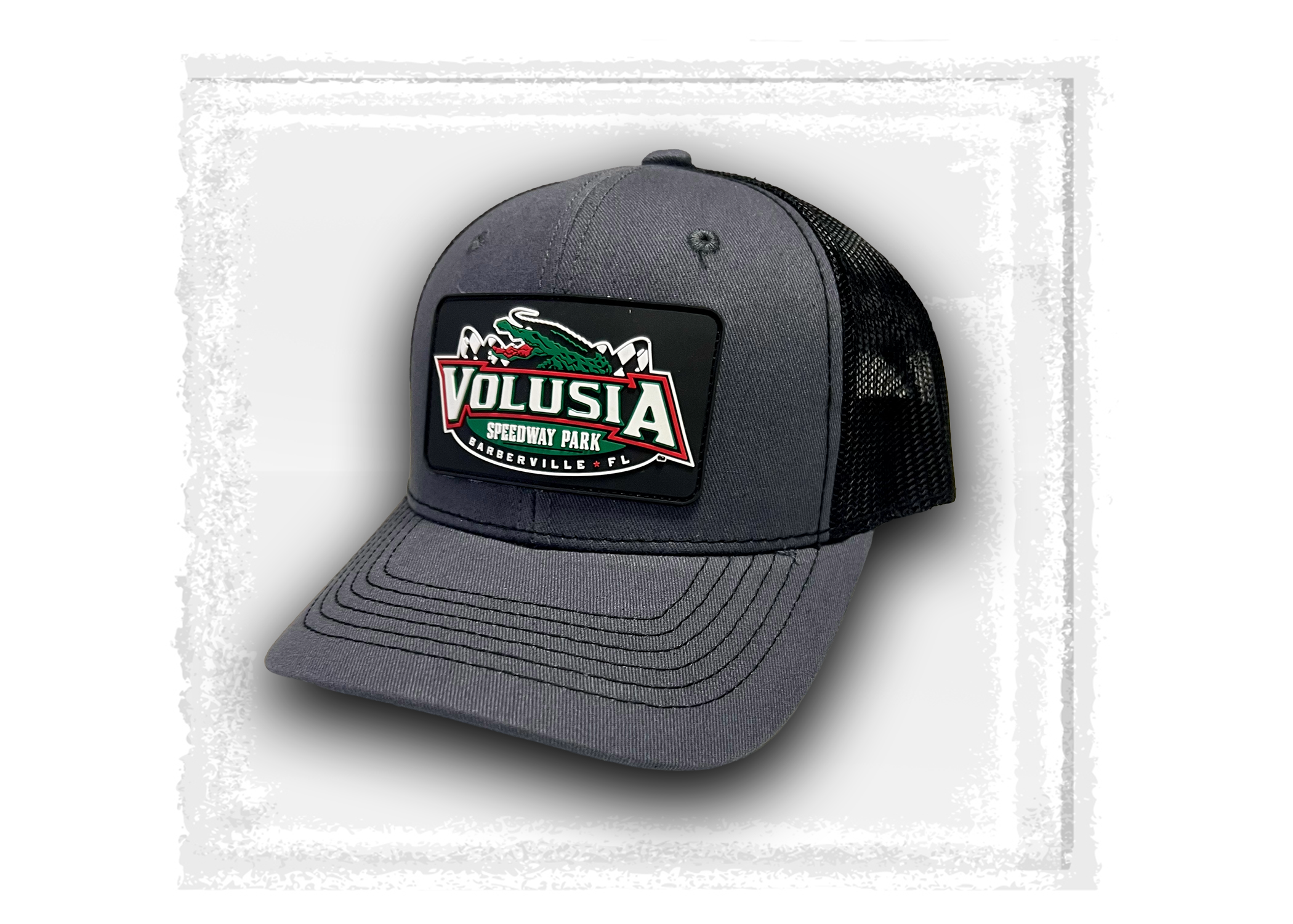 Volusia Speedway Park- Black and Grey Patch Hat