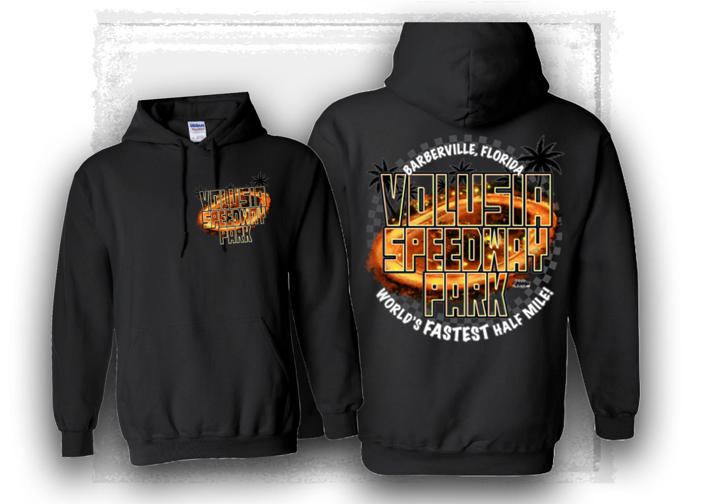 Volusia Speedway Park- Track Hooded Sweatshirt Black