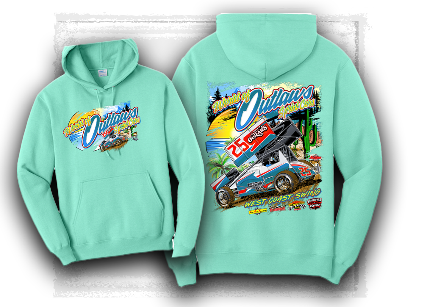 World of Outlaws- Sprint Car Series -West Coast Swing- Hooded Sweatshirt